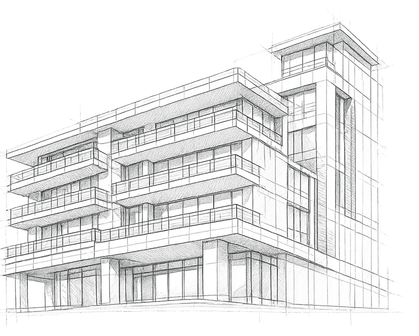Plano arquitectónico de un edificio